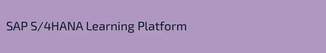 SAP S/4HANA Learning Platform